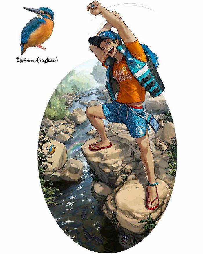 Artista coreano busca inspiração em vários objetos para criar personagens de anime (25 fotos) 2