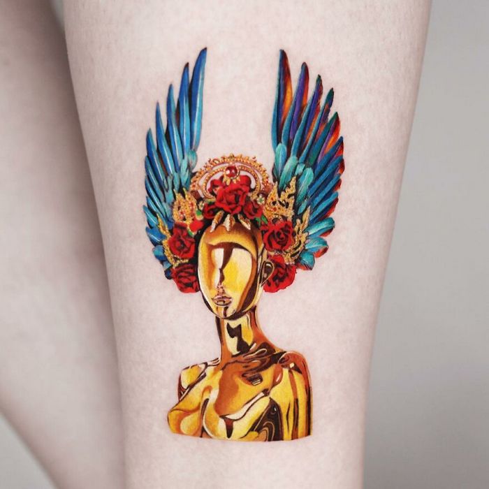 Artista de Manhattan tem uma habilidade incrível de criar tatuagens douradas hiper-realistas (38 fotos) 17