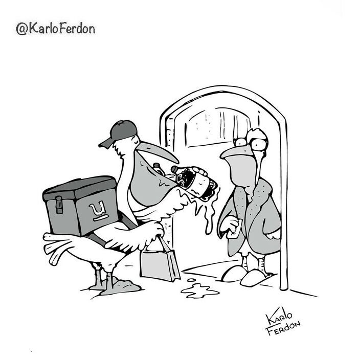 Artista faz quadrinhos humorísticos de um painel sem usar uma única palavra (30 fotos) 7