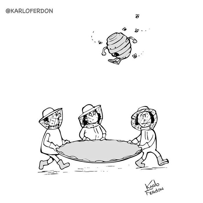 Artista faz quadrinhos humorísticos de um painel sem usar uma única palavra (30 fotos) 19