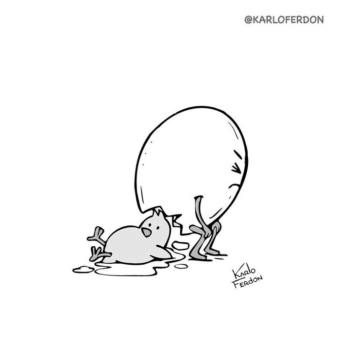 Artista faz quadrinhos humorísticos de um painel sem usar uma única palavra (30 fotos) 21