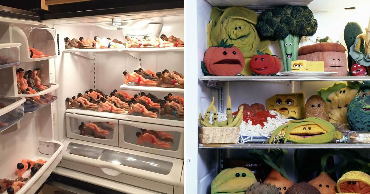 22 fotos de coisas estranhas e bizarras encontradas em geladeiras 87