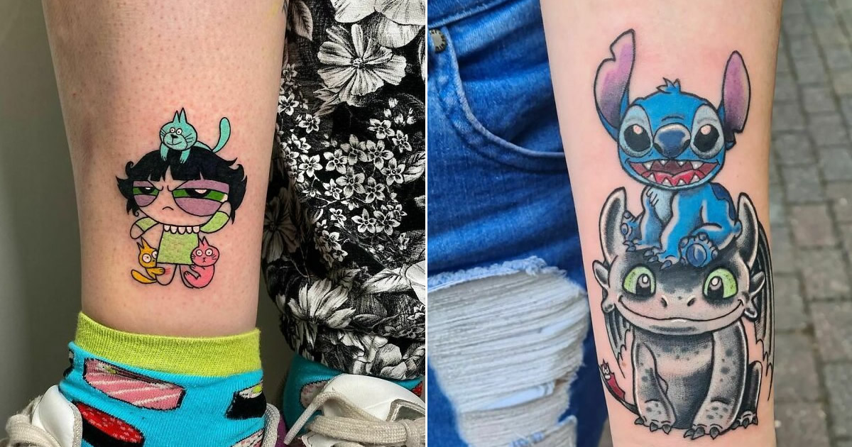45 ideias de tatuagens de desenhos animados de todos os tempos 172