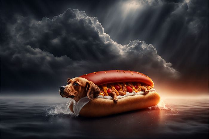 27 incríveis trocadilhos visuais de cães feito por uma IA 7
