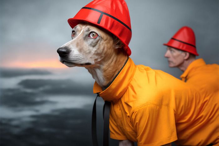 27 incríveis trocadilhos visuais de cães feito por uma IA 20