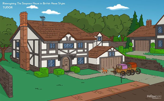 Reimaginando a casa dos Simpsons em 8 estilos domésticos britânicos 1
