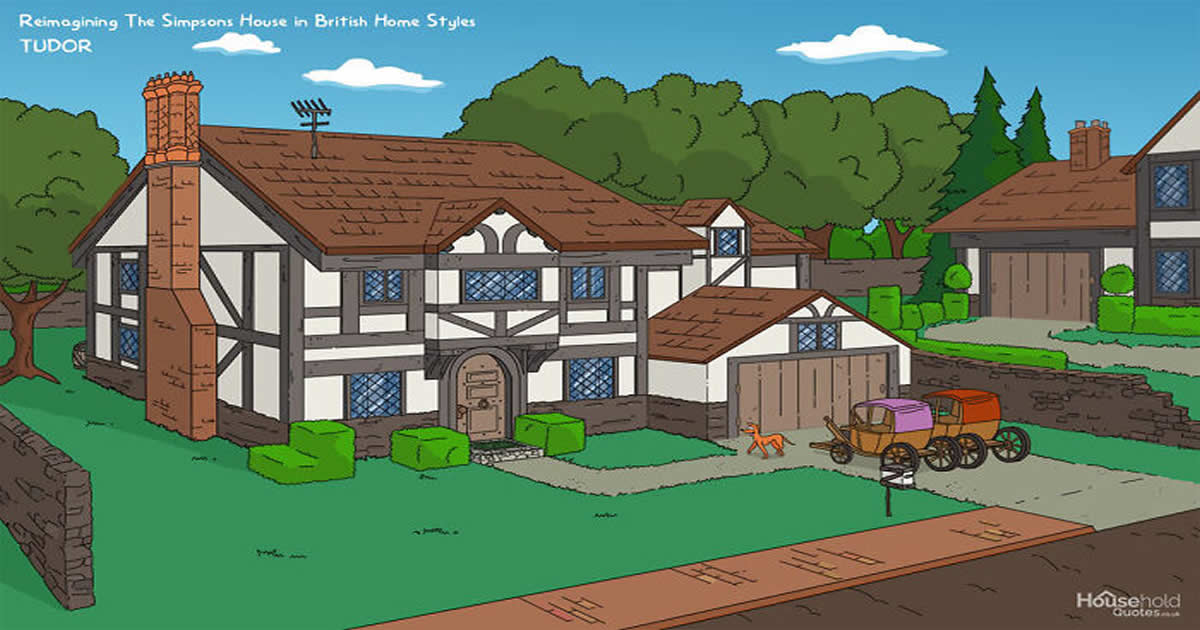Reimaginando a casa dos Simpsons em 8 estilos domésticos britânicos