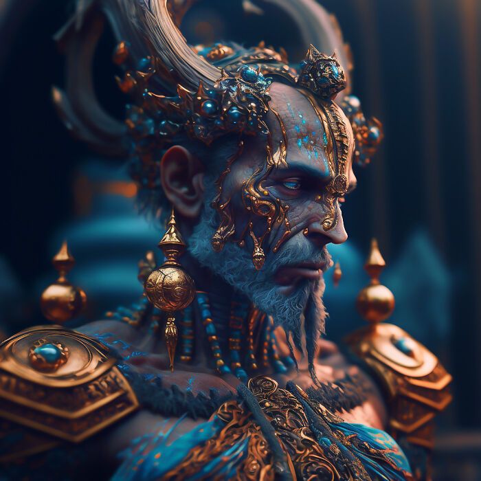 Artista faz 32 imagens poderosas e detalhadas de deuses e deusas 2