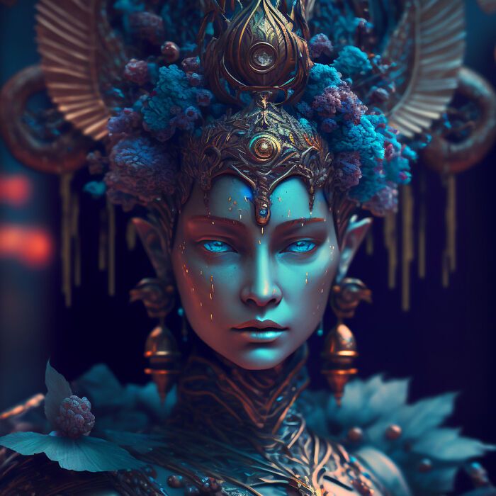 Artista faz 32 imagens poderosas e detalhadas de deuses e deusas 22