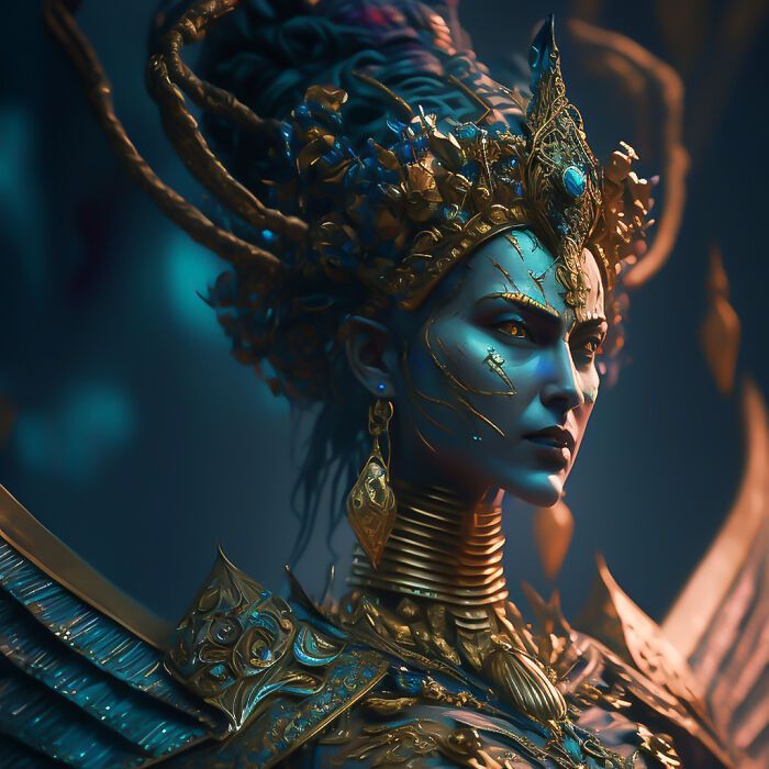 Artista faz 32 imagens poderosas e detalhadas de deuses e deusas 27