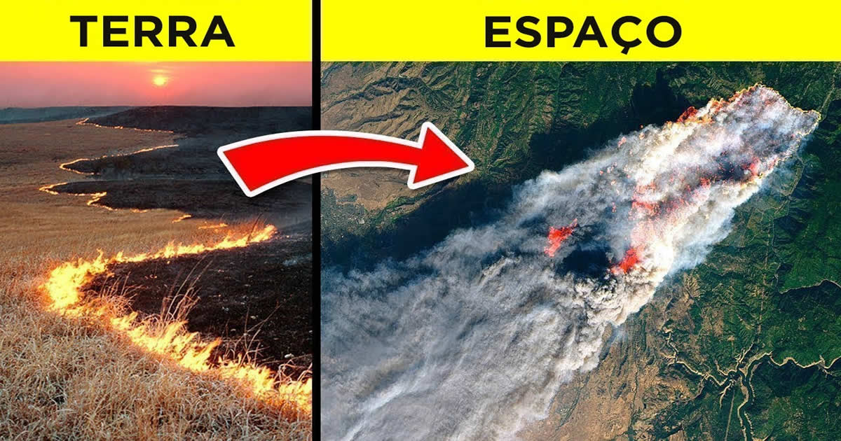Eventos incríveis vistos do espaço