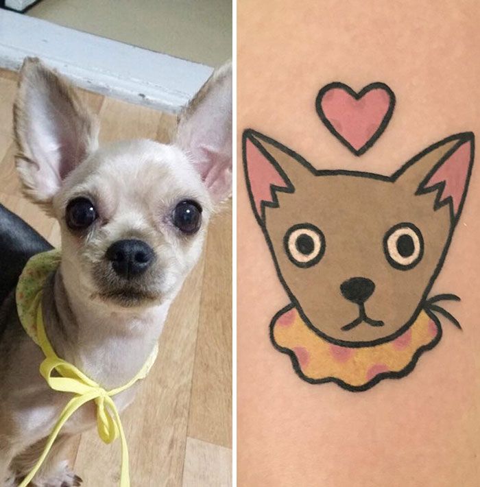 Artista cria tatuagens divertidas estilo desenhos animados, com inspiração em animais de estimação e brinquedos infantis (36 fotos) 8