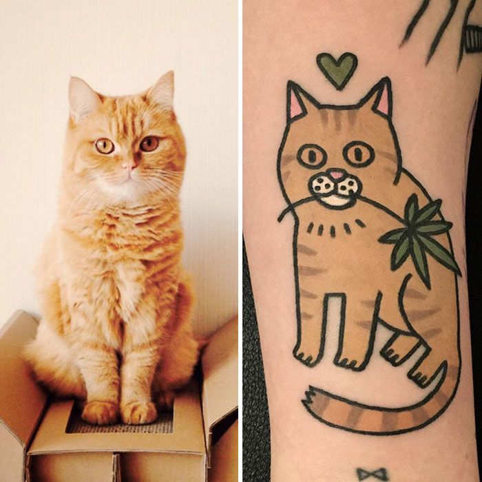 Artista cria tatuagens divertidas estilo desenhos animados, com inspiração em animais de estimação e brinquedos infantis (36 fotos) 9