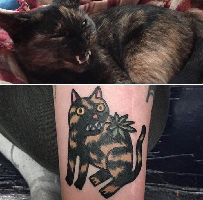 Artista cria tatuagens divertidas estilo desenhos animados, com inspiração em animais de estimação e brinquedos infantis (36 fotos) 10