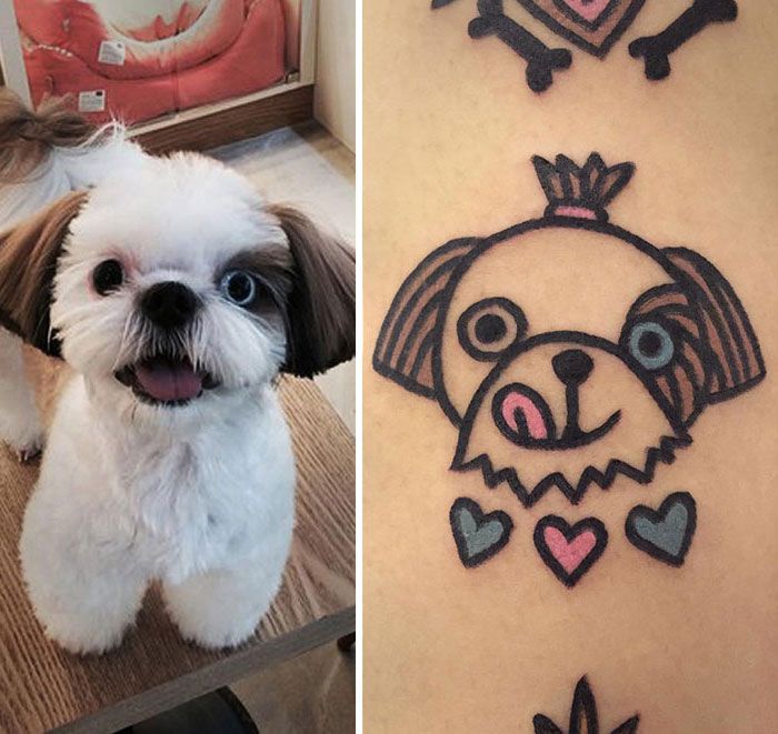 Artista cria tatuagens divertidas estilo desenhos animados, com inspiração em animais de estimação e brinquedos infantis (36 fotos) 11