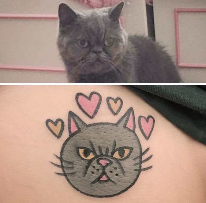 Artista cria tatuagens divertidas estilo desenhos animados, com inspiração em animais de estimação e brinquedos infantis (36 fotos) 14