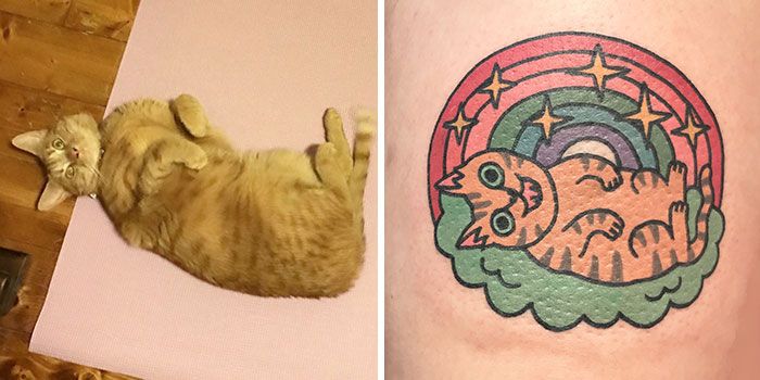 Artista cria tatuagens divertidas estilo desenhos animados, com inspiração em animais de estimação e brinquedos infantis (36 fotos) 16