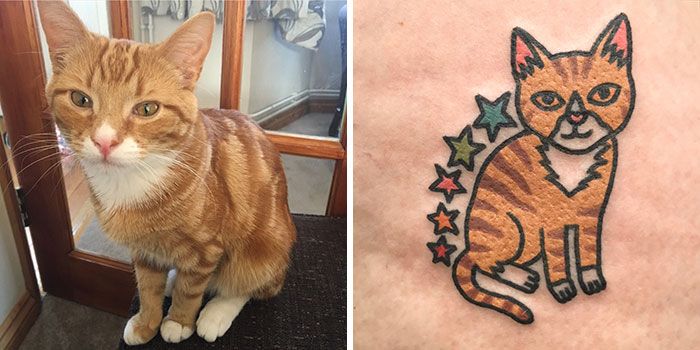 Artista cria tatuagens divertidas estilo desenhos animados, com inspiração em animais de estimação e brinquedos infantis (36 fotos) 32