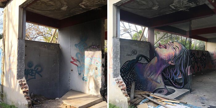 Este artista pinta murais em paredes e lhes dá uma nova vida (30 fotos) 4 Este artista pinta murais em paredes e lhes dá uma nova vida (30 fotos) 4