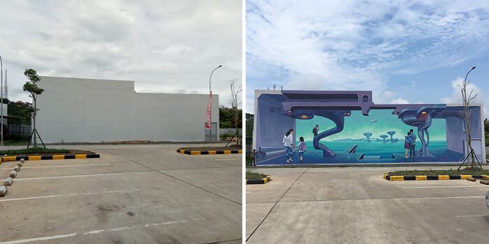 Este artista pinta murais em paredes e lhes dá uma nova vida (30 fotos) 5