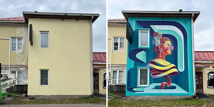 Este artista pinta murais em paredes e lhes dá uma nova vida (30 fotos) 9