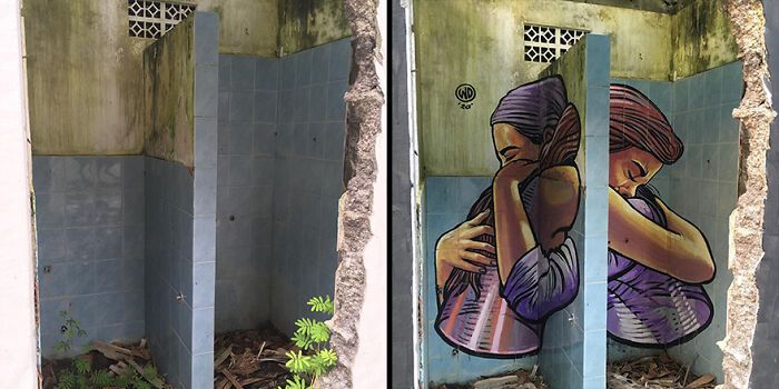 Este artista pinta murais em paredes e lhes dá uma nova vida (30 fotos) 11