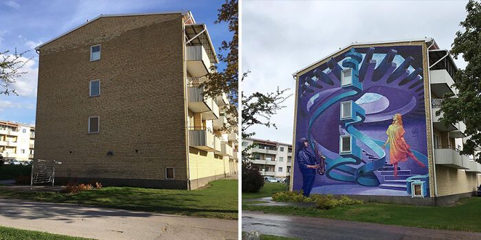 Este artista pinta murais em paredes e lhes dá uma nova vida (30 fotos) 12 Este artista pinta murais em paredes e lhes dá uma nova vida (30 fotos) 12