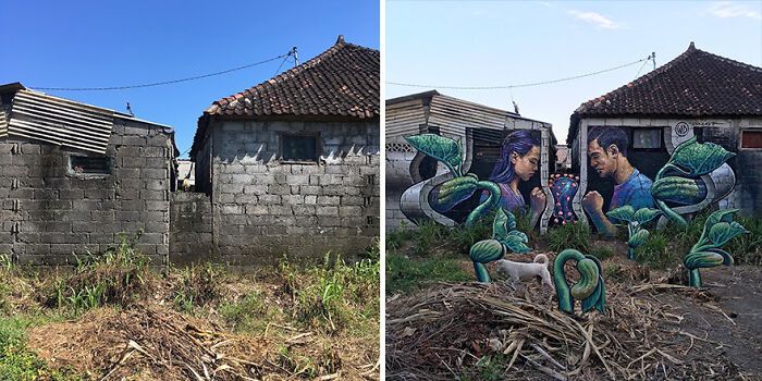 Este artista pinta murais em paredes e lhes dá uma nova vida (30 fotos) 13