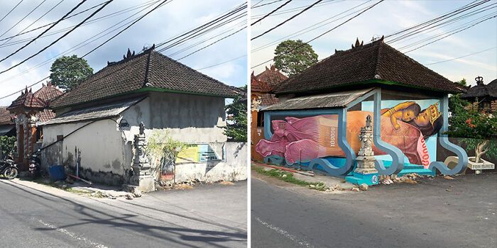 Este artista pinta murais em paredes e lhes dá uma nova vida (30 fotos) 14