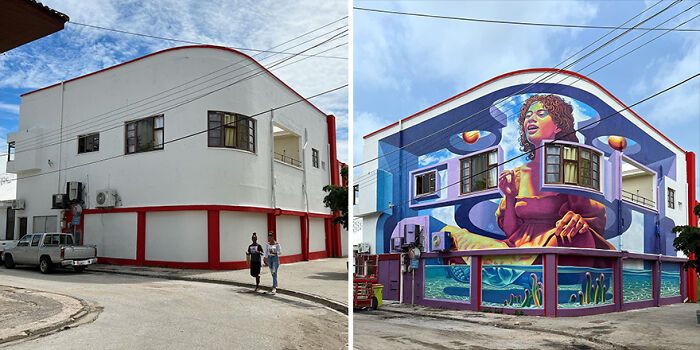 Este artista pinta murais em paredes e lhes dá uma nova vida (30 fotos) 21