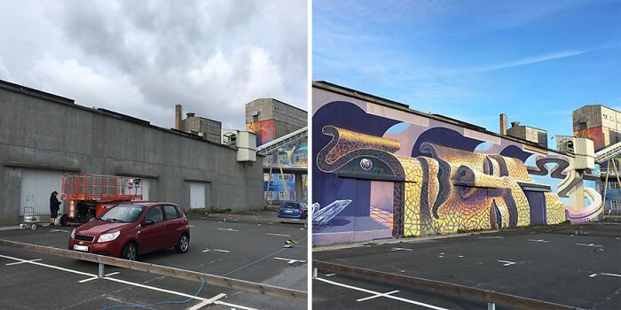 Este artista pinta murais em paredes e lhes dá uma nova vida (30 fotos) 27