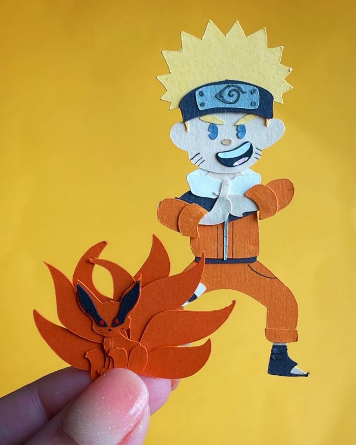 26 personagens populares para cada letra do alfabeto com arte em papel 14