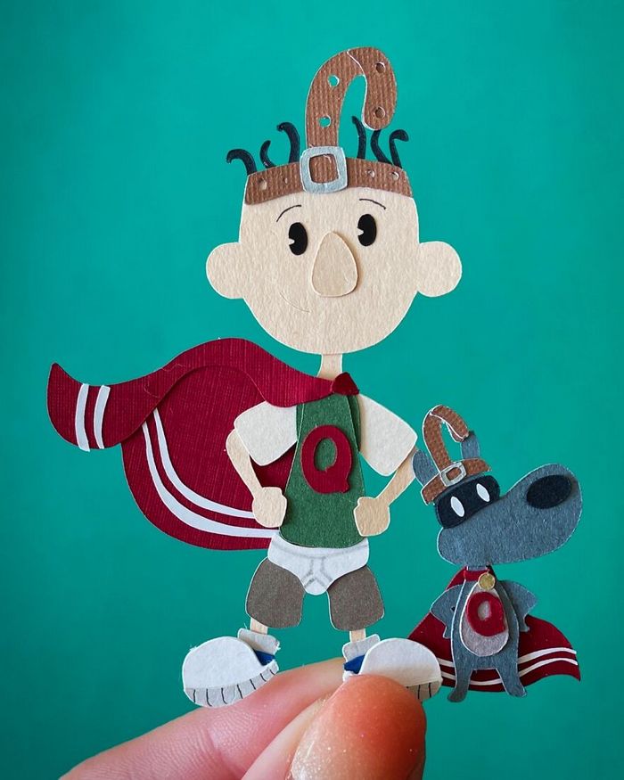 26 personagens populares para cada letra do alfabeto com arte em papel 17