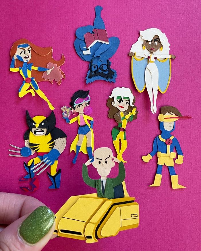 26 personagens populares para cada letra do alfabeto com arte em papel 24