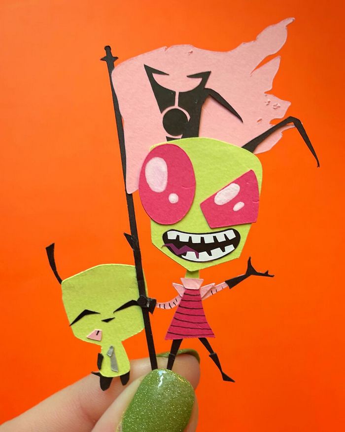 26 personagens populares para cada letra do alfabeto com arte em papel 26