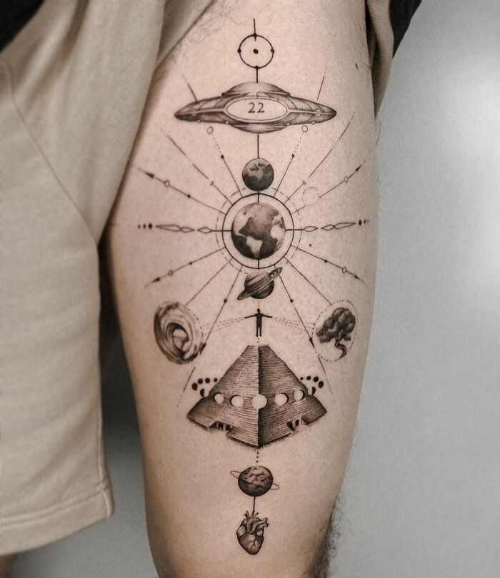 42 tatuagens geométricas que têm tudo a ver com formas e criatividade 12
