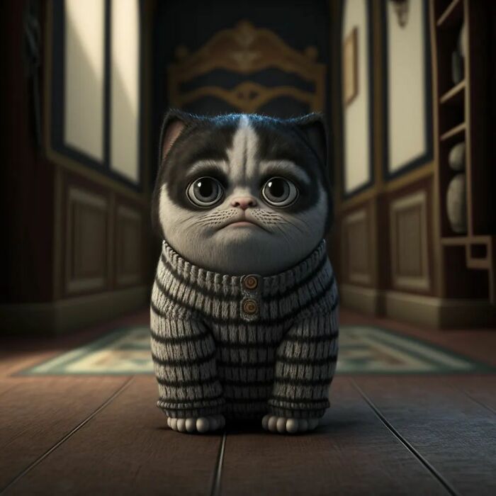 Artista reimaginou personagens famosos de desenhos animados e filmes como adoráveis gatinhos (40 fotos) 39 Artista reimaginou personagens famosos de desenhos animados e filmes como adoráveis gatinhos (40 fotos) 39