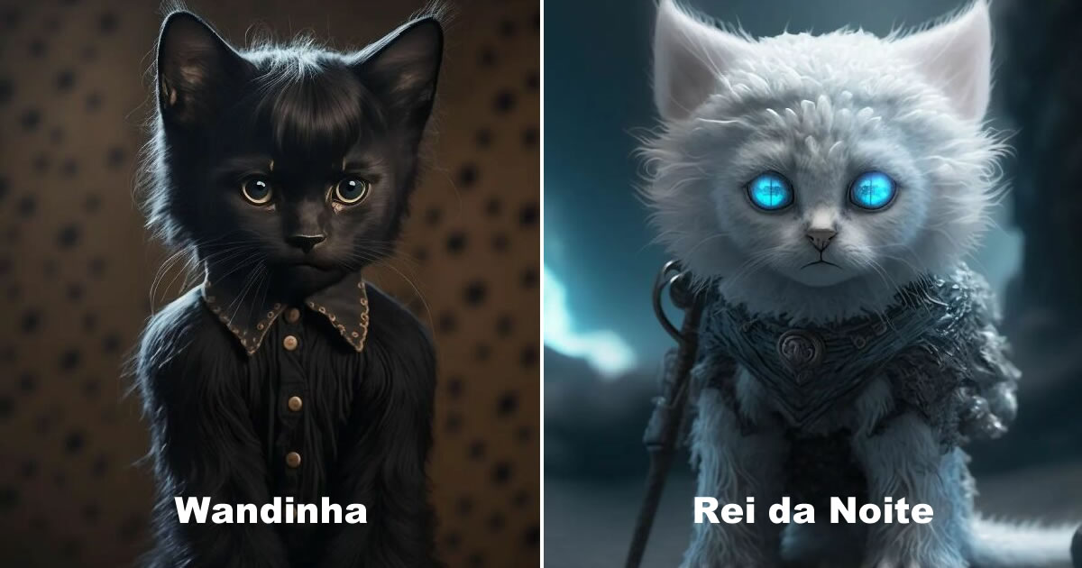Artista reimaginou personagens famosos de desenhos animados e filmes como adoráveis ​​gatinhos (40 fotos)