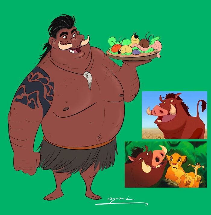 Artista transforma personagens icônicos de animais em humanos e vice-versa (30 fotos) 1