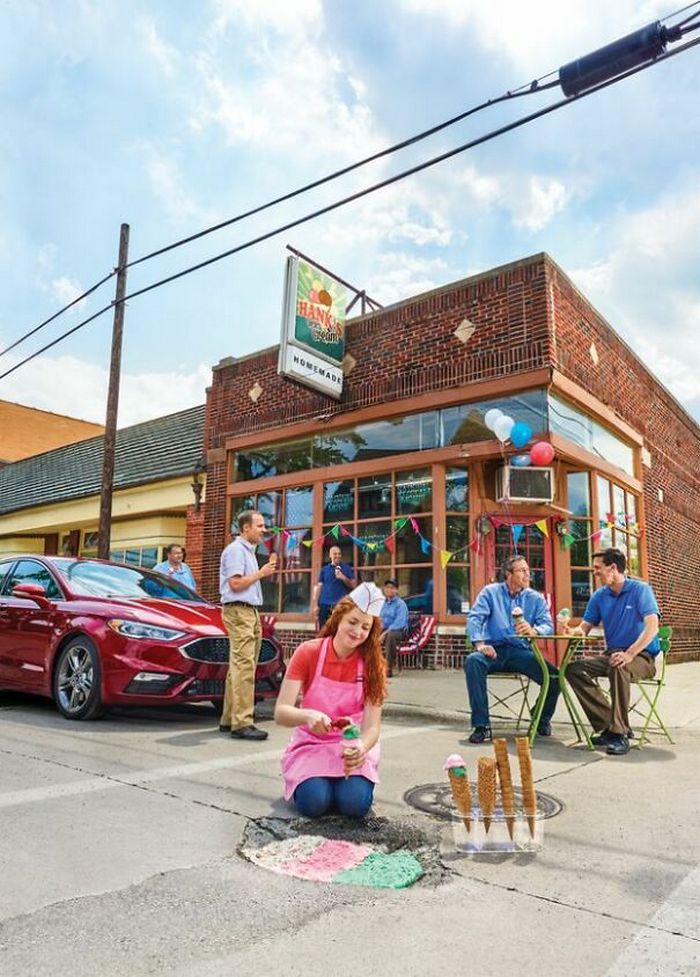 Artistas transformaram buracos em oportunidades criativo para tirar fotos (20 fotos) 19