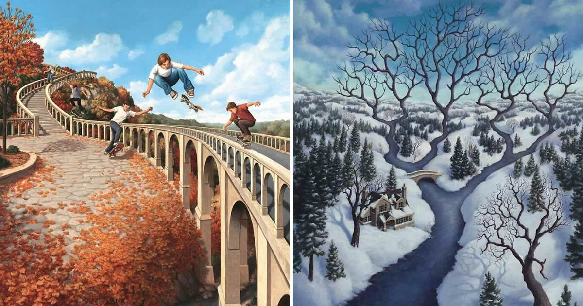 Paisagens Surrealistas: A Arte Alucinante de Rob Gonsalves (40 fotos)