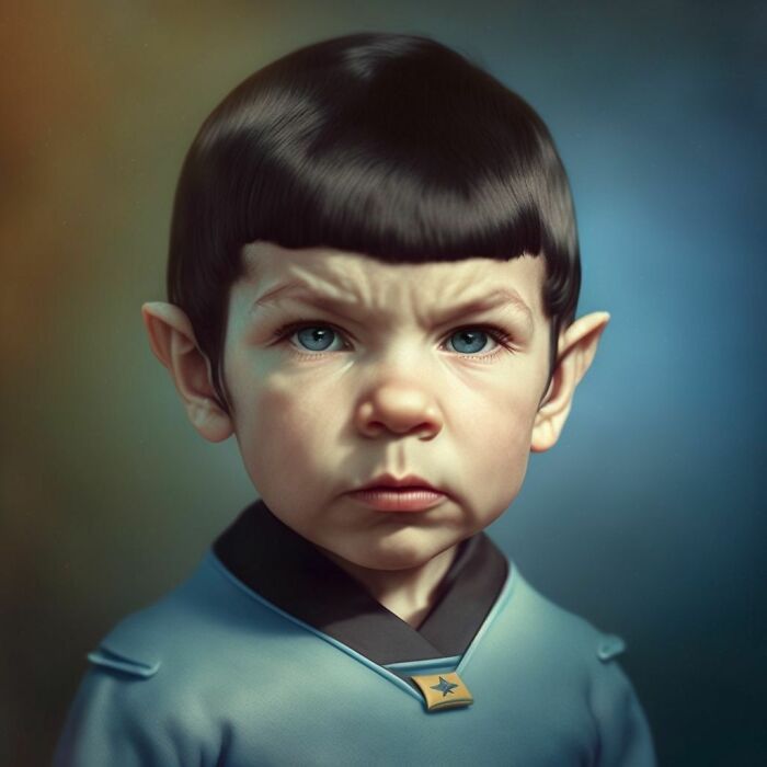 40 transformações de personagens da cultura pop em bebês adoráveis graças à tecnologia AI 7