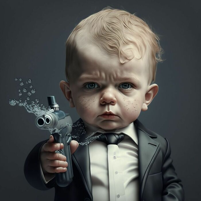 40 transformações de personagens da cultura pop em bebês adoráveis graças à tecnologia AI 9