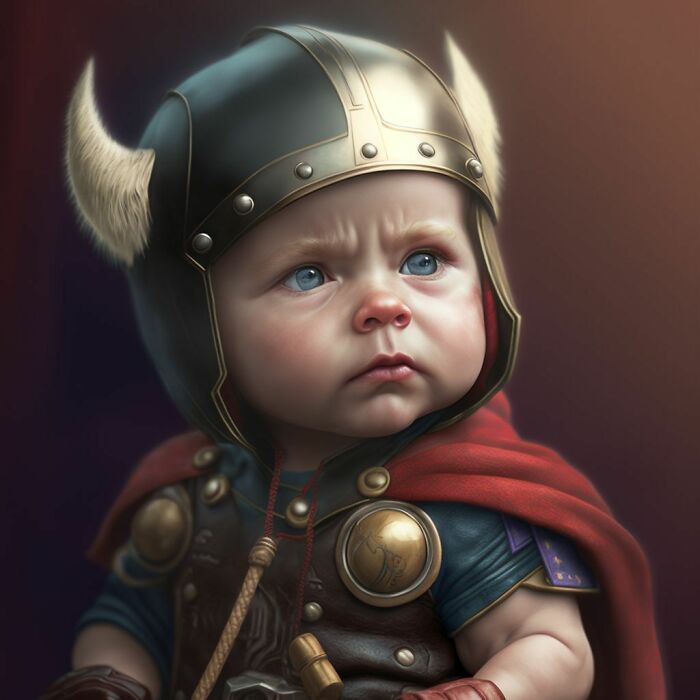 40 transformações de personagens da cultura pop em bebês adoráveis graças à tecnologia AI 11