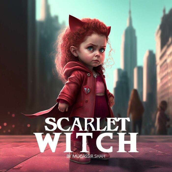 40 transformações de personagens da cultura pop em bebês adoráveis graças à tecnologia AI 18