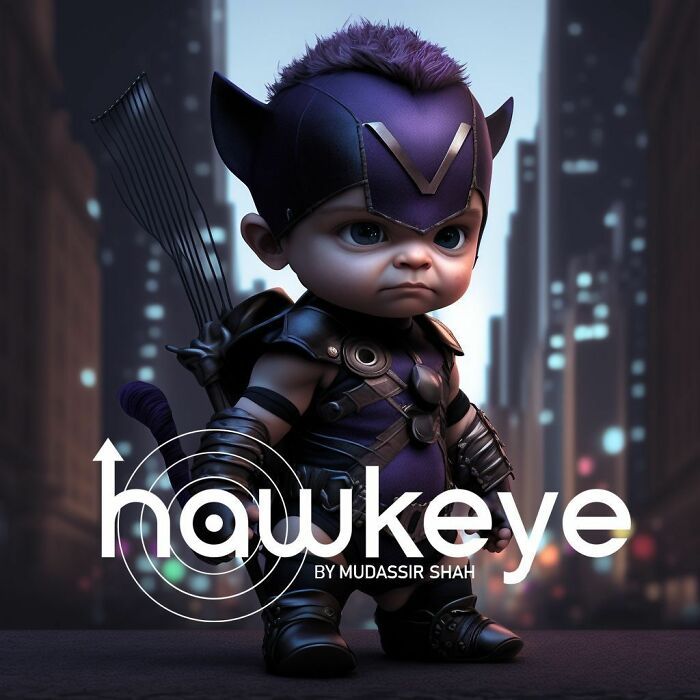 40 transformações de personagens da cultura pop em bebês adoráveis graças à tecnologia AI 23