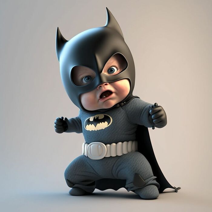 40 transformações de personagens da cultura pop em bebês adoráveis graças à tecnologia AI 37