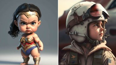 40 transformações de personagens da cultura pop em bebês adoráveis graças à tecnologia AI 10