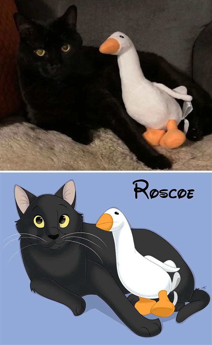 Artista transforma animais de estimação em adoráveis personagens dos filmes da Disney (32 fotos) 4