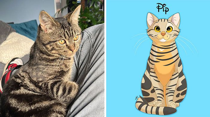 Artista transforma animais de estimação em adoráveis personagens dos filmes da Disney (32 fotos) 9